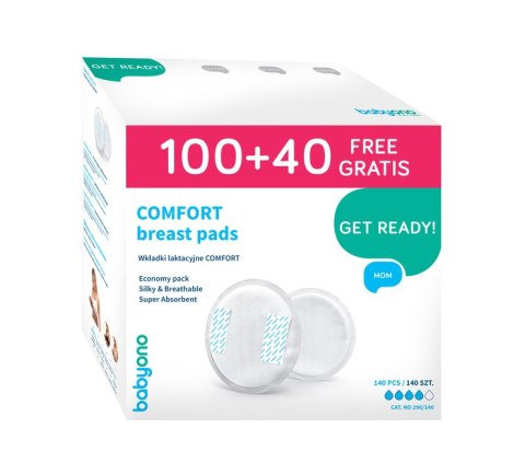 296/140 WKŁAD.LAKT.COMFORT 100 + 40 GRATIS BabyOno