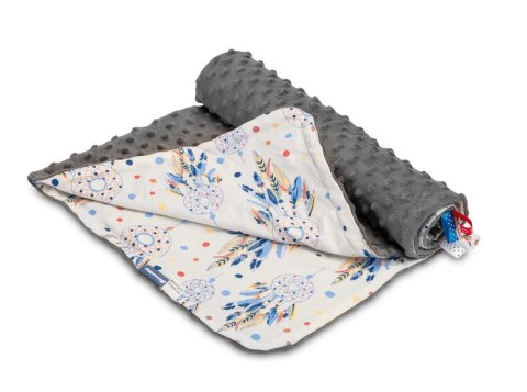 LEKKI KOCYK MINKY 75x100 ŁAPACZE SNÓW GRAFIT