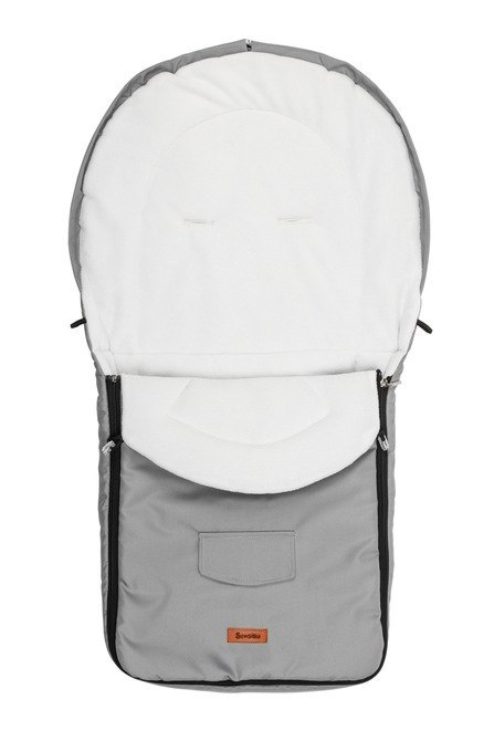 ŚPIWOREK POLAR LIGHT GREY DO WÓZKA (95x40)
