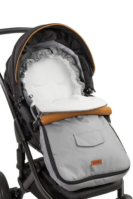 ŚPIWOREK POLAR LIGHT GREY DO WÓZKA (95x40)