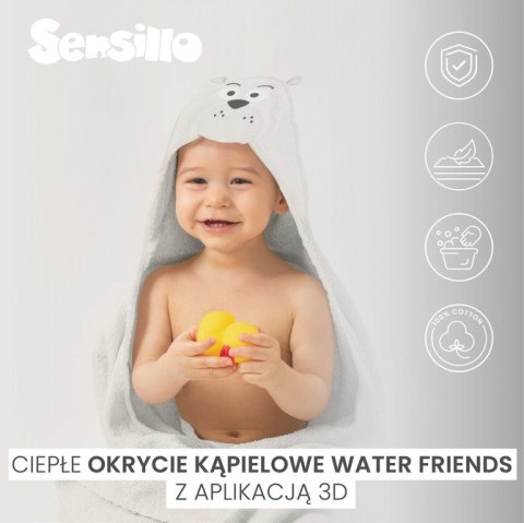WATERFRIENDS OKRYCIE KĄPIELOWE 100x100 KROKODYL GREEN