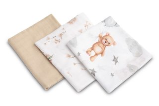 PIELUCHA MUŚLINOWA SZARO-BEŻOWY MIŚ (Opak - 3 szt)