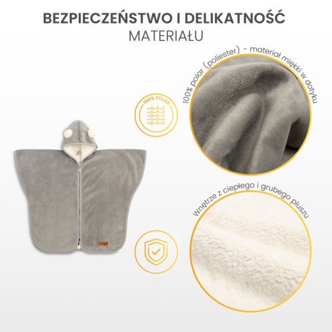 PONCZO SAMOCHODOWE PLUSZ BEŻOWY