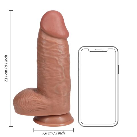 Extra Thick Straight with Balls 23 cm - Tan RealRock