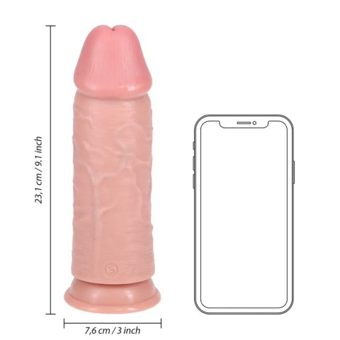 Extra Thick Straight without Balls 23 cm - Flesh RealRock