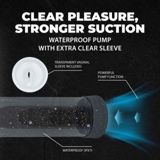 Engage - Automatic Waterproof Penis Pump and Masturbator - Gun Metal Pumped