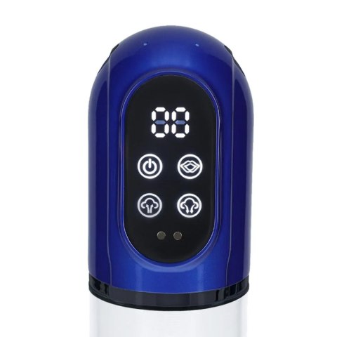 Engage - Automatic Waterproof Penis Pump and Masturbator - Metallic Blue Pumped