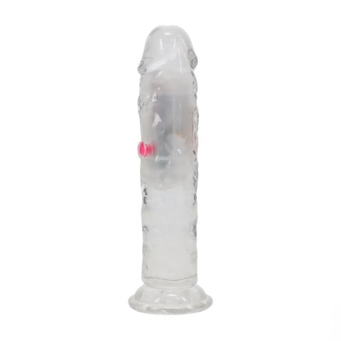 LED Vibrating Straight Cock - 15 cm - Transparent RealRock
