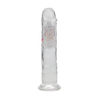 LED Vibrating Straight Cock - 18 cm - Transparent RealRock