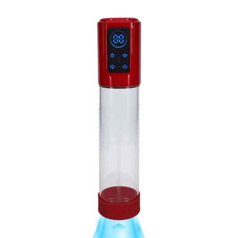 MegaLift - Automatic Waterproof Penis Pump - Metallic Red Pumped