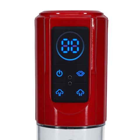 MegaLift - Automatic Waterproof Penis Pump - Metallic Red Pumped