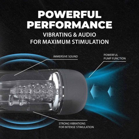 SonicPull - Suction and Vibration Masturbator Pump - Multimedia Enhanced - Gun Metal Pumped