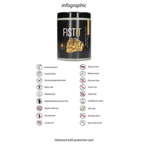 Waterbased Lubricant - Jar - 1000 ml Fist It