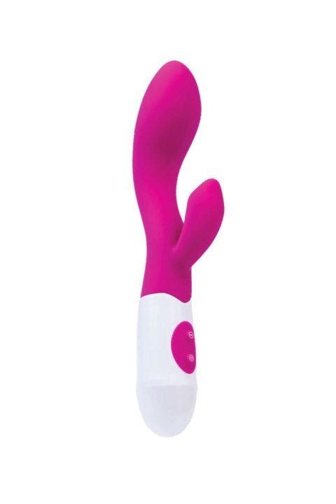A-TOYS, Vibrator Fela with Clitoral Stimulator, Silicone, Pink, 20.5 cm, 10 speeds, 2xAAA A-Toys