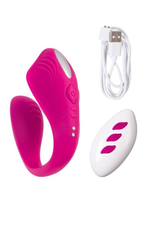 A-TOYS Vibrator for couples Cobrum, silicone, pink, 9.6 cm A-Toys
