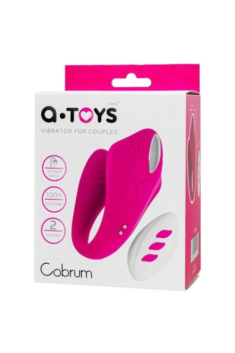 A-TOYS Vibrator for couples Cobrum, silicone, pink, 9.6 cm A-Toys