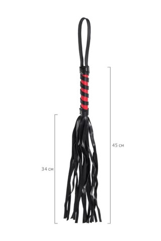 Anonymo flogger, PU leather, black, 45 cm Anonymo by TOYFA