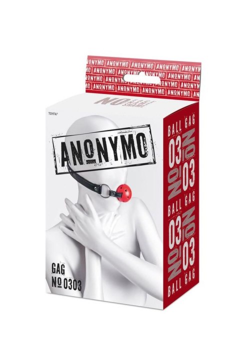 Anonymo gag, ABS plastic, red, 64 cm Anonymo by TOYFA
