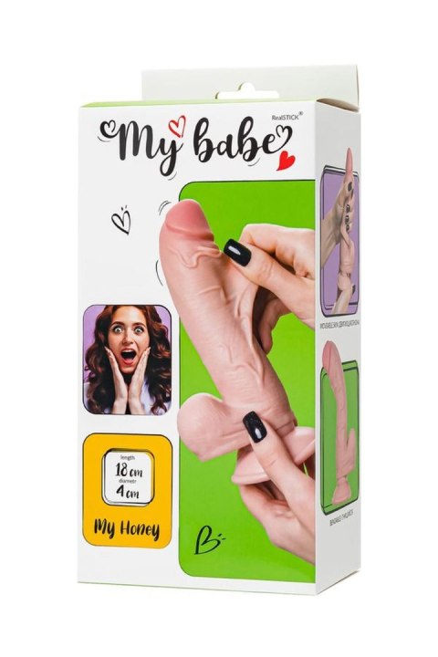 Dildo My babe by RealStick My Honey, flesh,TPE, 18cm RealStick Nude by TOYFA