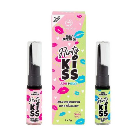FLIRTY KISS EDIBLE AROUSAL GEL - STRAWBERRY AND MINT Secret Play