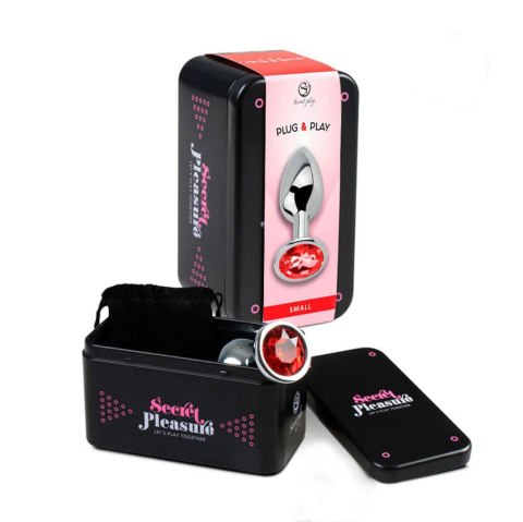 RED JEWELLED METAL BUTT PLUG S Secret Play