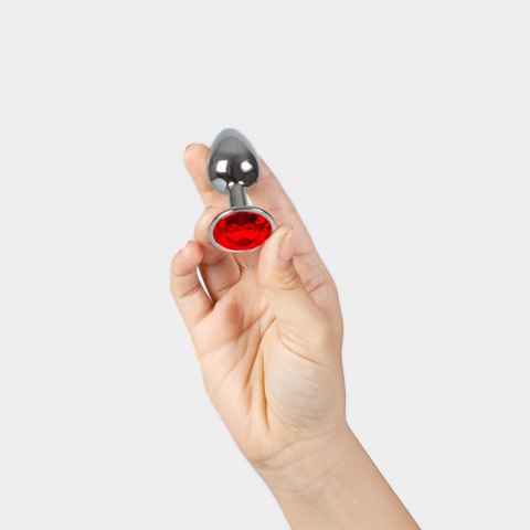 RED JEWELLED METAL BUTT PLUG S Secret Play
