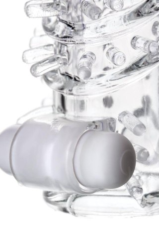 Sleeve TOYFA A-Toys Fril, with vibro bullet, TPR, transparent, 13,4 cm A-Toys