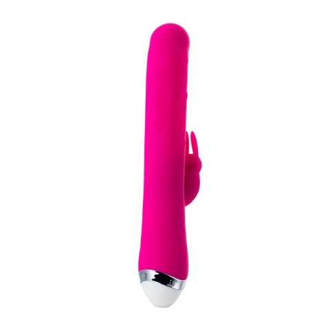 JOS BALLE, Vibrator with clitoral stimulator with moving balls, silicone, pink, 23 cm JOS