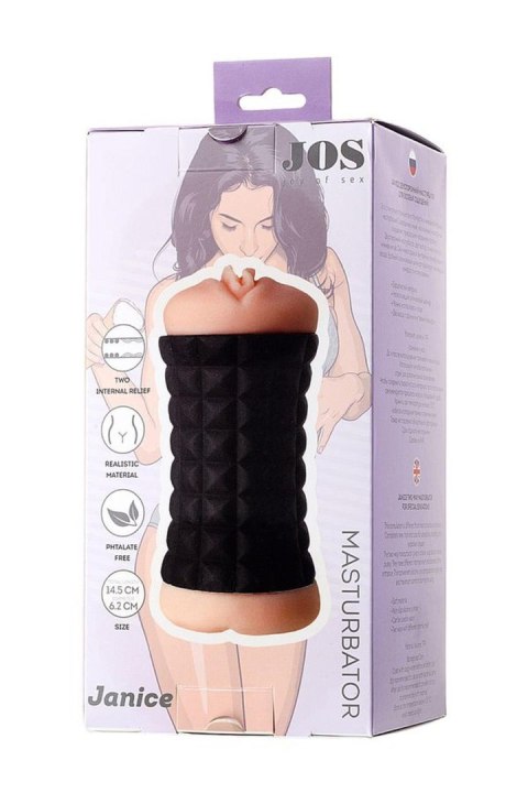 JOS JANICE, Masturbator double-sided, TPR, fleshy, 14.5 cm JOS