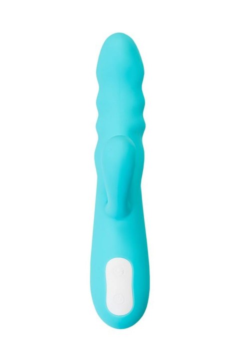 JOS Vibrator-rotator with clitoral stimulation JOS MERRY-SWI, silicone, blue, 20.7 cm JOS