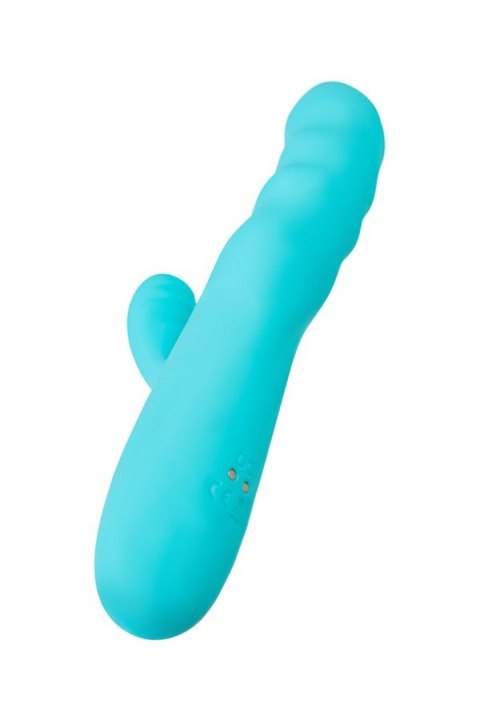 JOS Vibrator-rotator with clitoral stimulation JOS MERRY-SWI, silicone, blue, 20.7 cm JOS