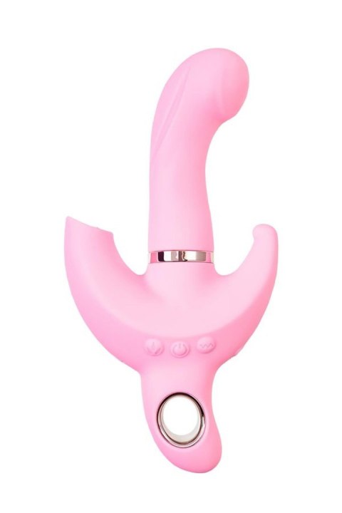 JOS Vibrator with clitoral stimulator JOS Twistme, silicone, pink, 19.5 cm JOS