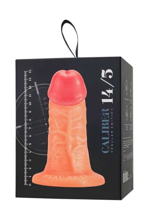 Realistic dildo Caliber 14/5 , PVC, flesh, length 14cm, diameter 5cm Caliber by RealStick