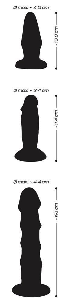 3pc dildo set Crystal