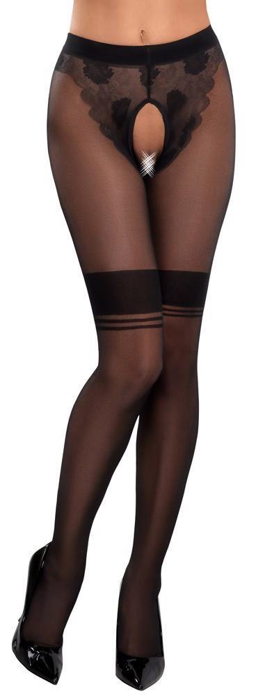 Crotchless tights 4 Cottelli LEGWEAR