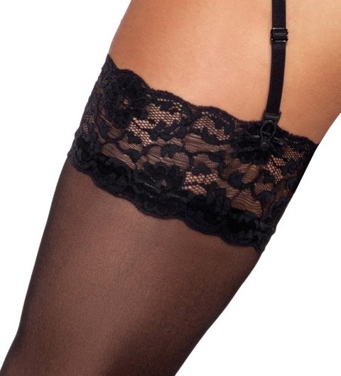Stockings black L Cottelli LEGWEAR