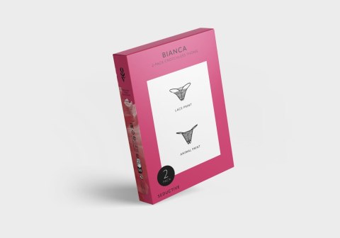 Bianca 2-pak stringi otwarte S/M Obsessive