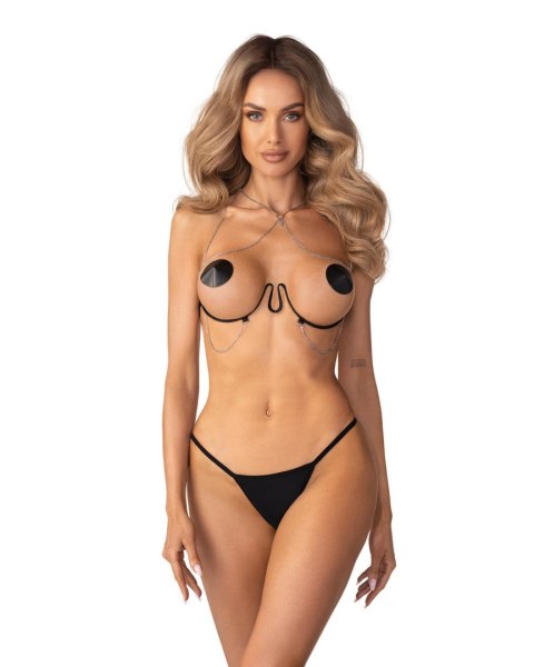 Lustique Black uprząż na biust S/M/L Obsessive