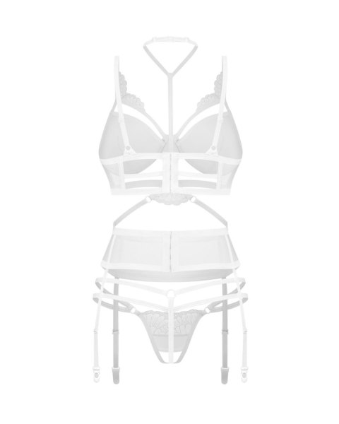 Premisis White otwarty komplet 3-częściowy 2XL/3XL Obsessive