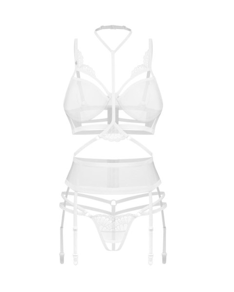 Premisis White otwarty komplet 3-częściowy L/XL Obsessive