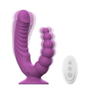 Teazers - Double Vibrator with Suction Cup and Remote - Purple Teazers