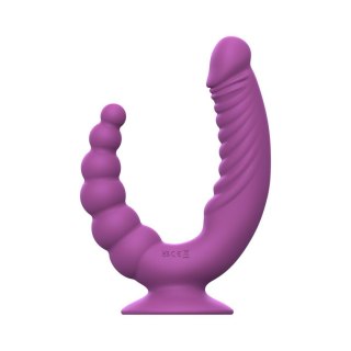 Teazers - Double Vibrator with Suction Cup and Remote - Purple Teazers