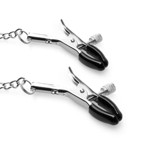 Bedroom Fantasies - Nipple Clamps & Silicone Gag Ring Black Bedroom Fantasies