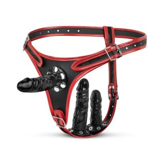 Fetish Collection - Triple Dildo Strap-On Harness Easytoys