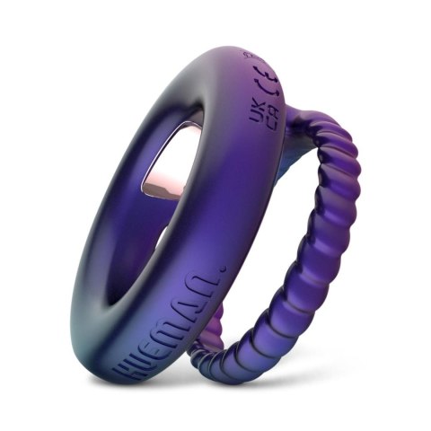 Hueman - Jupiter Vibrating Cock and Ball Ring - Purple Hueman