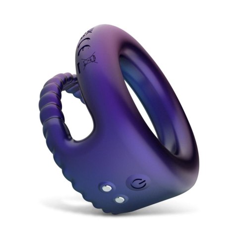 Hueman - Jupiter Vibrating Cock and Ball Ring - Purple Hueman