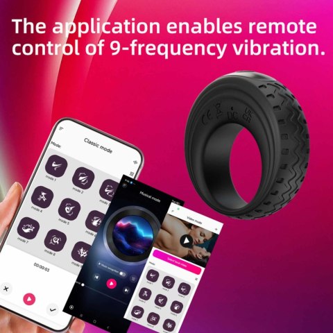App-Controlled Vibrating Cock Ring B - Series Cute