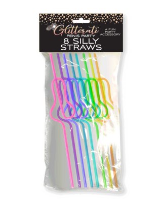 Glitterati Silly Penis Straws, 8 LITTLE GENIE PRODUCTIONS