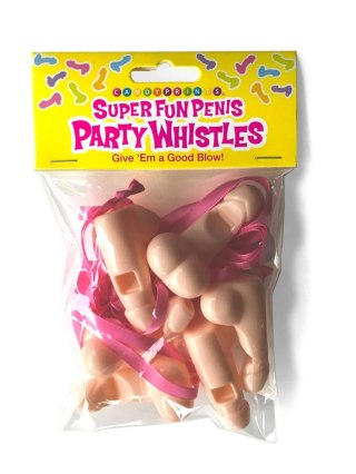 Super Fun Penis Party Whistles, 6pk LITTLE GENIE PRODUCTIONS