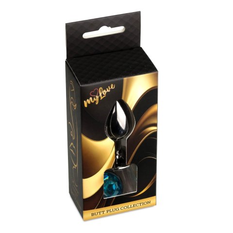 MyLove Toys - Jewellery Dark Silver PLUG- Light Blue MyLove Toys